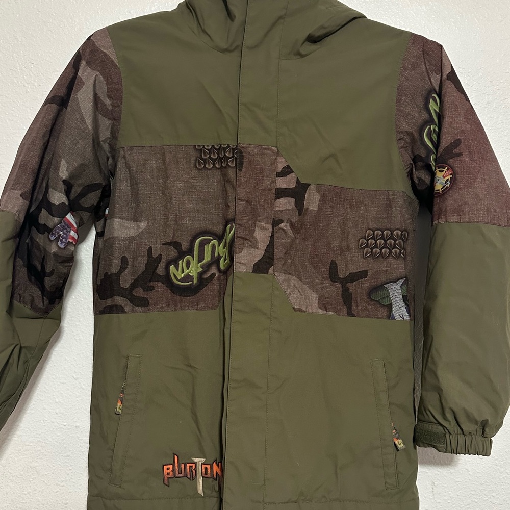 Burton dryride all access ski snow winter jacket Kids' Olive and Camouflage - Picture 2 of 16